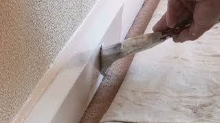 How To Paint Baseboards or Skirting Boards On Carpet The Trick to doing it [upl. by Rehpotsihc929]