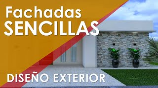 ✔️✔️ FACHADAS DE CASAS SENCILLAS Casas con fachadas bonitas elegantes y económicas [upl. by Nierman]