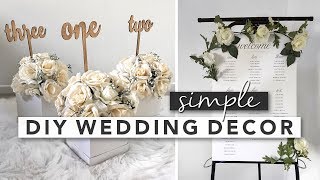 Simple DIY Wedding Decor  Centerpieces Signs Party Favours [upl. by Annora]