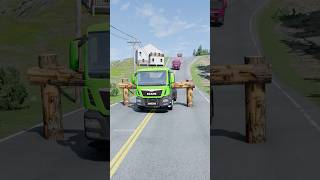 Dump trucks vs log trap part833 shortvideo beamngdrive shorts india car truck usa [upl. by Genevra145]