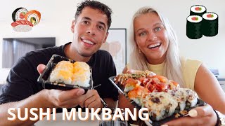 SUSHI MUKBANG MET RAMON 🩷🍣 [upl. by Ahsasal]