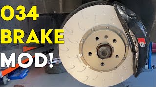 Audi S4 Brake Mod 034 Motorsport Rotors Lines Pads Oh My [upl. by Gnot]