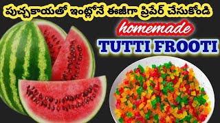 Homemade TUTTI FROOTI my world my kitchen foodrecipe [upl. by Nnoj]