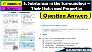 Substances in the Surroundings –Their States and Properties  Question Answers  Class 6  Science [upl. by Atiuqam]