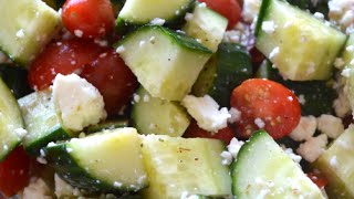 GREEK SALAD with Homemade dressing [upl. by Xenophon22]