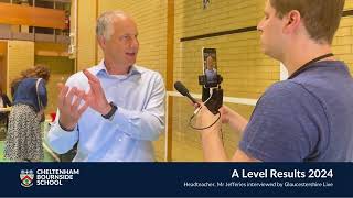 A Level Results 2024  Gloslive interview with Mr Jefferies at Cheltenham Bournside School [upl. by Tish]