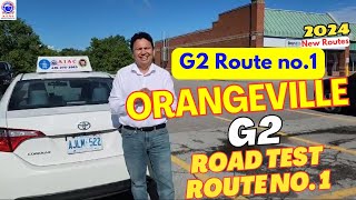 Orangeville G2 Road Test Route no 1  2024 [upl. by Alyacim]