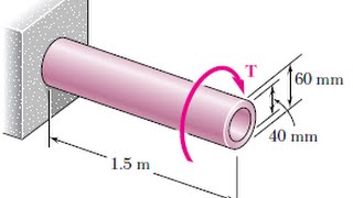 Resistencia de Materiales Torsión y esfuerzos cortantes en elementos circulares ejercicio 35 Beer [upl. by Cattan]