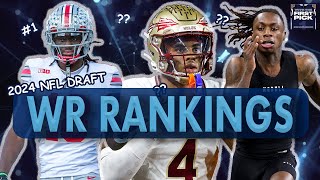 Top 10 Wide Receivers in 2024 NFL Draft Prospect Rankings Pro Comps Team Fits Sleepers amp more [upl. by Kralc282]