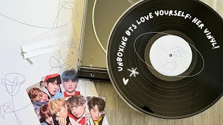 ✨💿 Unboxing BTS Love Yourself Her LP Vinyl costs  inclusions  test play [upl. by Torbart]