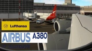 X PLANE 10  PilotsEYE AIRBUS A380 LUFTHANSA [upl. by Ellened]