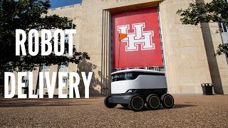 Starship Autonomous Food Delivery Robots Deployed at University of Houston [upl. by Ahsenad]