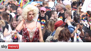 Thousands gather for London Pride [upl. by Sorodoeht909]