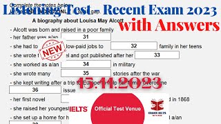 IELTS Listening Actual Test 2023 with Answers  15112023 [upl. by Kaasi259]