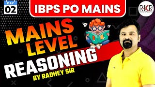 IBPS PO Mains  Mains Level Reasoning  Day 02  Radhey Ki Reasoning [upl. by Fein]