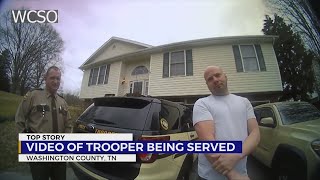 I am the law  Video depicts fired THP trooper being served order of protection [upl. by Sairacaz]