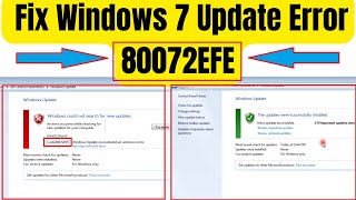 How to Fix Windows 7 Update Error 80072efe [upl. by Moorefield906]