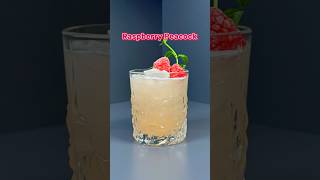 Raspberry Peacock 🍹how to make a delicious gin cocktail 🤩 Recipe in the comments 👇 cocktails [upl. by Aseneg]