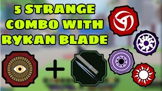 5 Strange combo with Rykan blade  Shindo life [upl. by Oinotla]