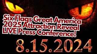 Six Flags Great America 2025 Roller Coaster PRESS CONFERENCE LIVE [upl. by Inafets]