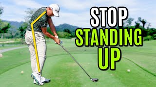 This Finally Fixes Standing Up In The Golf Swing [upl. by Spancake]