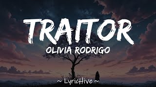 Olivia Rodrigo  Traitor Lyrics 4K Lyric Video [upl. by Yentruoc]