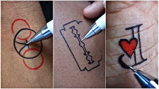 Best of pen tattoo designs  new fresh designs unlocked here  must watch very beautiful video [upl. by Sweet]