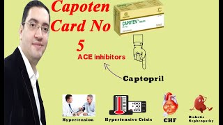 Capoten captopril  كابوتن لعلاج الضغط واعتلال الكلي السكري  Drug card [upl. by Rednazxela]