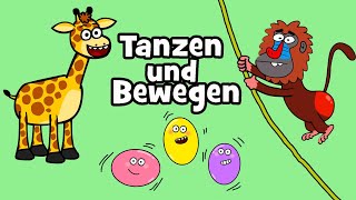 ♪ ♪ Kinderlied Tanzen und Bewegen  Kinder Tanz amp Bewegungslieder  Hurra Kinderlieder Kinderdisco [upl. by Aziul]