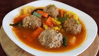 Albóndigas de carne molida con arroz 😱🥩🍚 ¡Una manera fácil de preparar con un sabor exquisito 😋 [upl. by Judah]