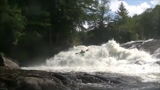 Kayaking video of the Raquette River in New York level 720 cfs [upl. by Esirehc]