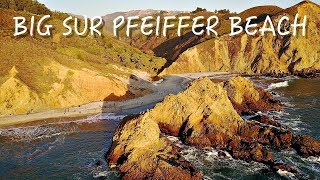 空拍加州大索爾壯麗海灘 Big Sur Pfeiffer Beach Insane Vibes [upl. by Nrek924]