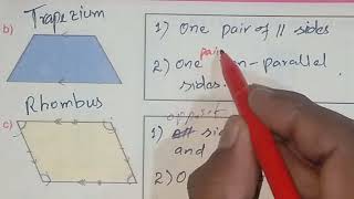 math class 5 unit 7 exercise 3  quadrilateral [upl. by Htrag945]