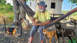 ISOLADO na SELVA SEM ENERGIA VIVENDO COM ANIMAIS EM SUA CASA SOZINHO na FLORESTA AMAZÔNICA [upl. by Gerek]