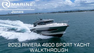 Boat for Sale 2023 Riviera 4600 Sport Yacht Walkthrough [upl. by Magdalena119]