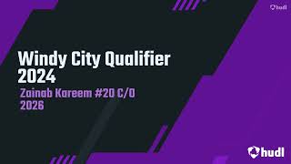 Zainab Kareem CO 2026  2024 Windy City Qualifier Highlights [upl. by Nohsid]