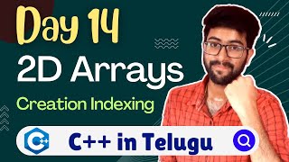 Day 14  2D Arrays in C  CCpp Course in Telugu  Vamsi Bhavani [upl. by Dietz]