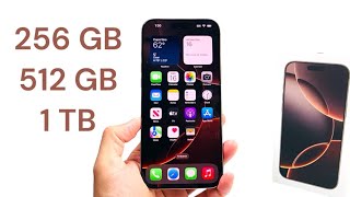 iPhone 16 Pro Max 256GB vs 512GB vs 1TB  Which Storage Should You Buy [upl. by Gnat]