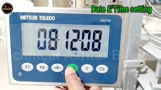 METTLER TOLEDO IND236 Setting DateampTime Ind236 ka date and time ki setting karien [upl. by Akienom144]