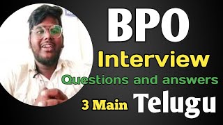 Bpo common interview Questions for freshers and experienced bpojob interview [upl. by Bishop]