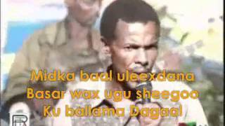 Waa Boqol yahuuduye  Dahir jamac  Lyrics [upl. by Rexford476]