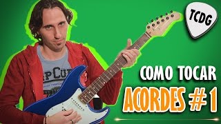 Aprende como tocar acordes faciles en guitarra eléctrica  Tutorial para principiantes 1 TCDG [upl. by Marlow]