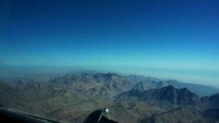 Flight over Sinai peninsula  initial descent to Sharm el Sheikh [upl. by Janette54]