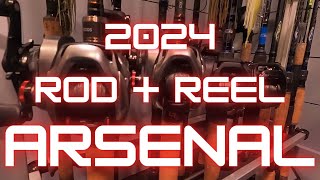 My 2024 Bass Fishing Rod amp Reel Arsenal [upl. by Nosemyaj]