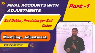 Final Accounts with Adjustments Bad Debts Provision for BampDD and Provision for Discount PART1 [upl. by Aihsemak]