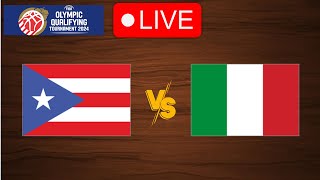 🔴 Live Puerto Rico vs Italy  FIBA Olympic Qualifying Tournament 2024  Live Play By Play [upl. by Elinnet]