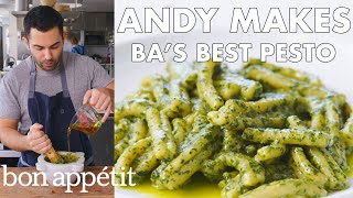 Andy Makes BAs Best Pesto  From the Test Kitchen  Bon Appétit [upl. by Hines]