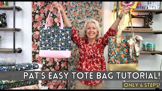 How To Sew Your Own Easy Tote Bag In 6 Steps [upl. by Elaynad]