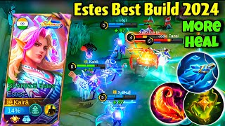 ESTES BEST BUILD amp EMBLEM 2024🍀High Heal Build✨ [upl. by Anavlis]