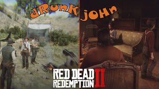 Drunk John Antagonizing Friends and Family At Beechers Hope  RDR2 [upl. by Moulton309]